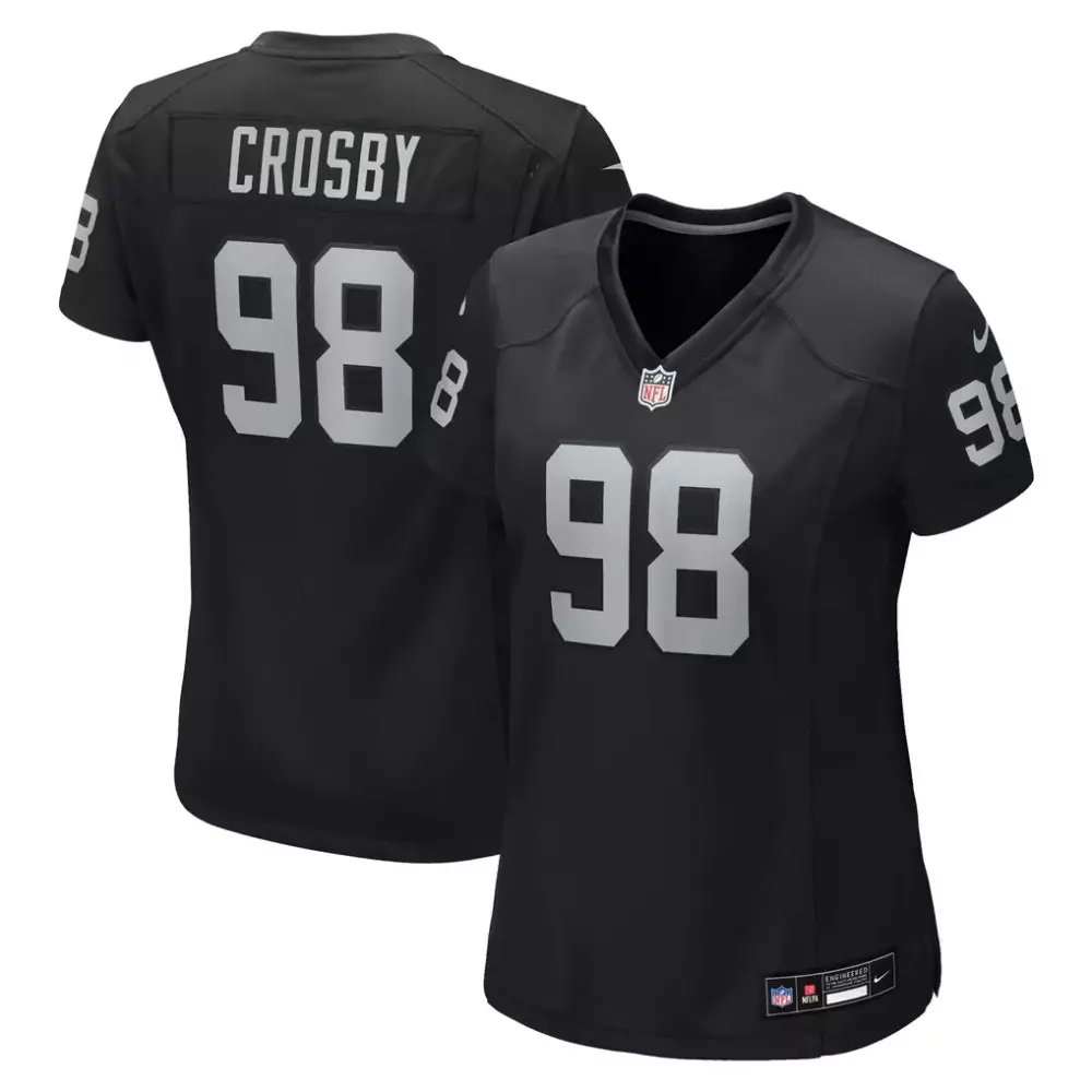 Maxx Crosby Nike Youth Game Jersey | Black Raiders Fan Gear | For Men, Women & Youth