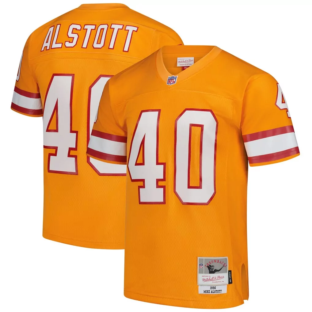 mike alstott tampa bay buccaneers mitchell ness legacy replica jersey orange