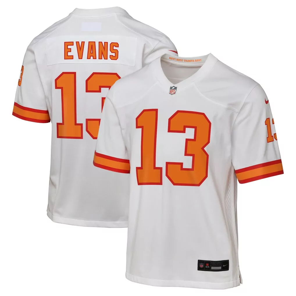 mike evans 76 tampa bay buccaneers youth game jersey white