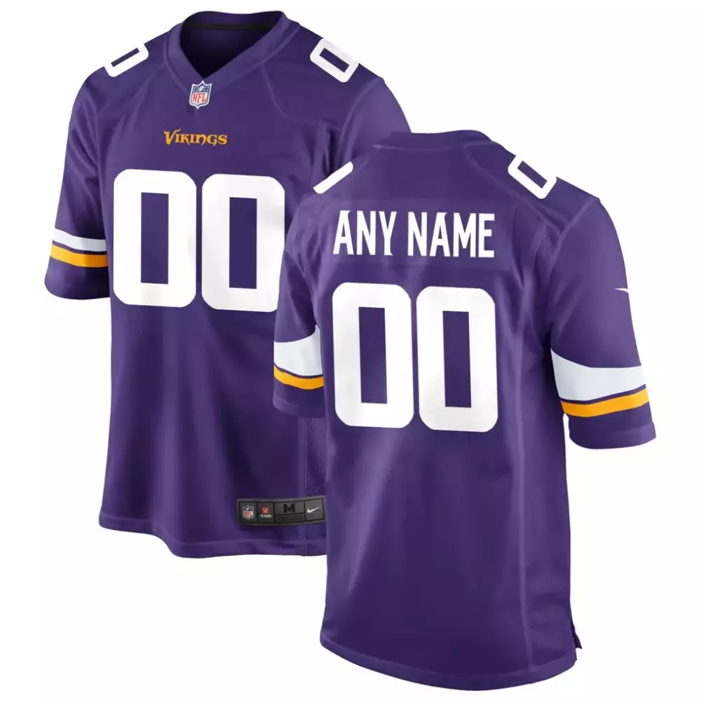 Minnesota Vikings Nike Custom Game Jersey Purple | Trendy Fan Gear for Men, Women & Youth | Great for Game Day
