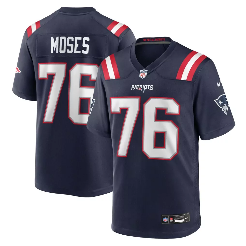 morgan moses new england patriots nike team game jersey navy