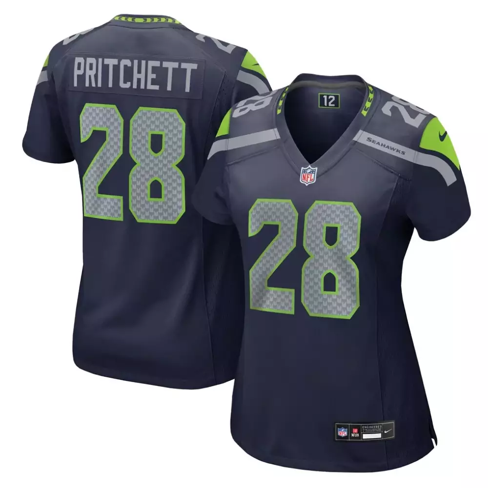 Nehemiah Pritchett Seattle Seahawks Nike Women's Game Jersey | College Navy Style | For Women