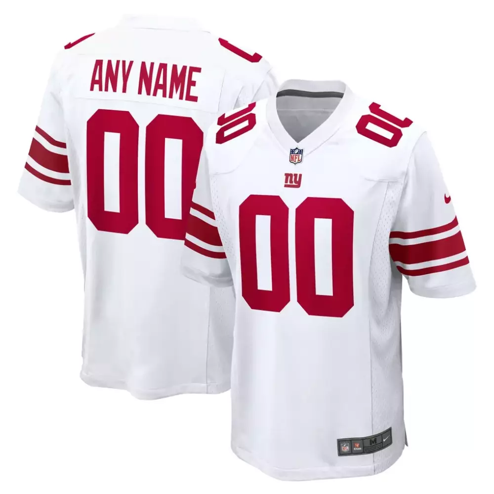 New York Giants Nike Custom Game Jersey | White Style | Fan Gear for Men, Women & Youth