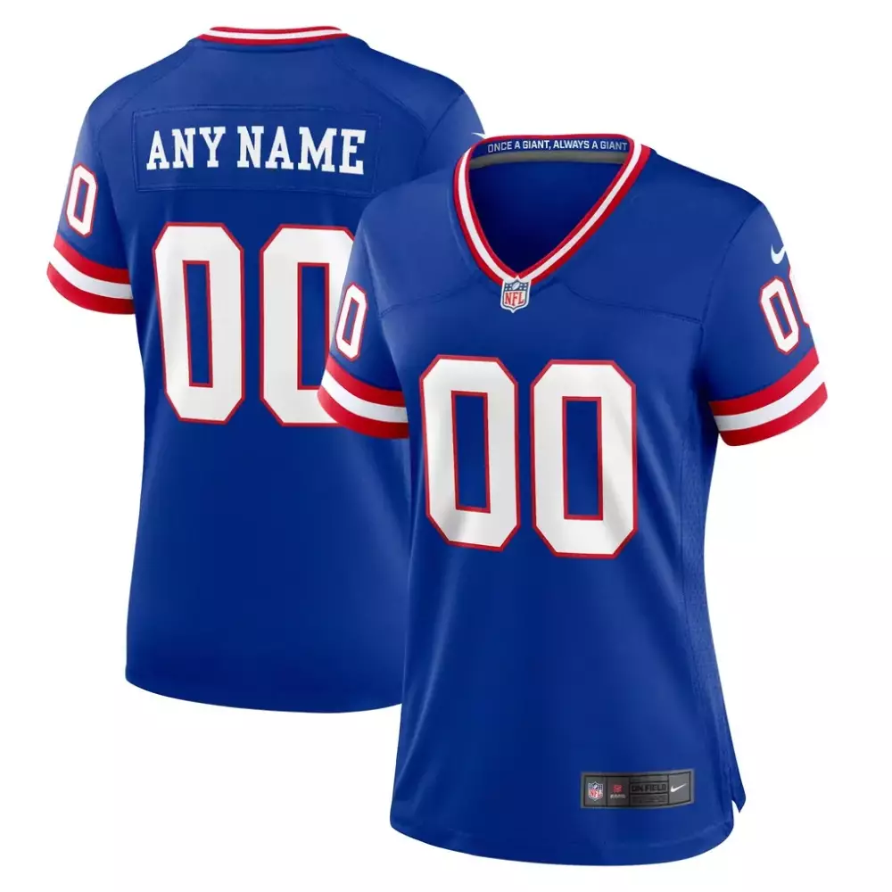 New York Giants Nike Women's Classic Custom Game Jersey | Royal Style | Fan Gear for Women & Youth