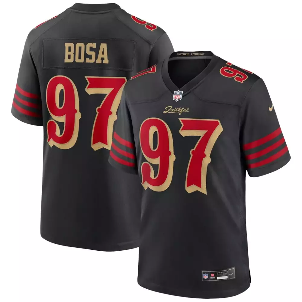 Nick Bosa San Francisco 49ers Nike 2025 Rivalries Game Jersey | Black Edition | Fan Gear for Men, Women & Youth