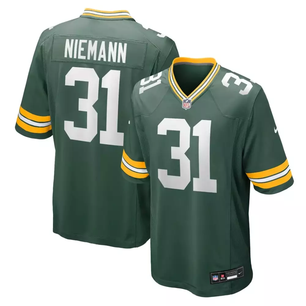 Nick Niemann Green Bay Packers Nike Team Game Jersey | Classic Green Fan Gear for Men, Women & Youth