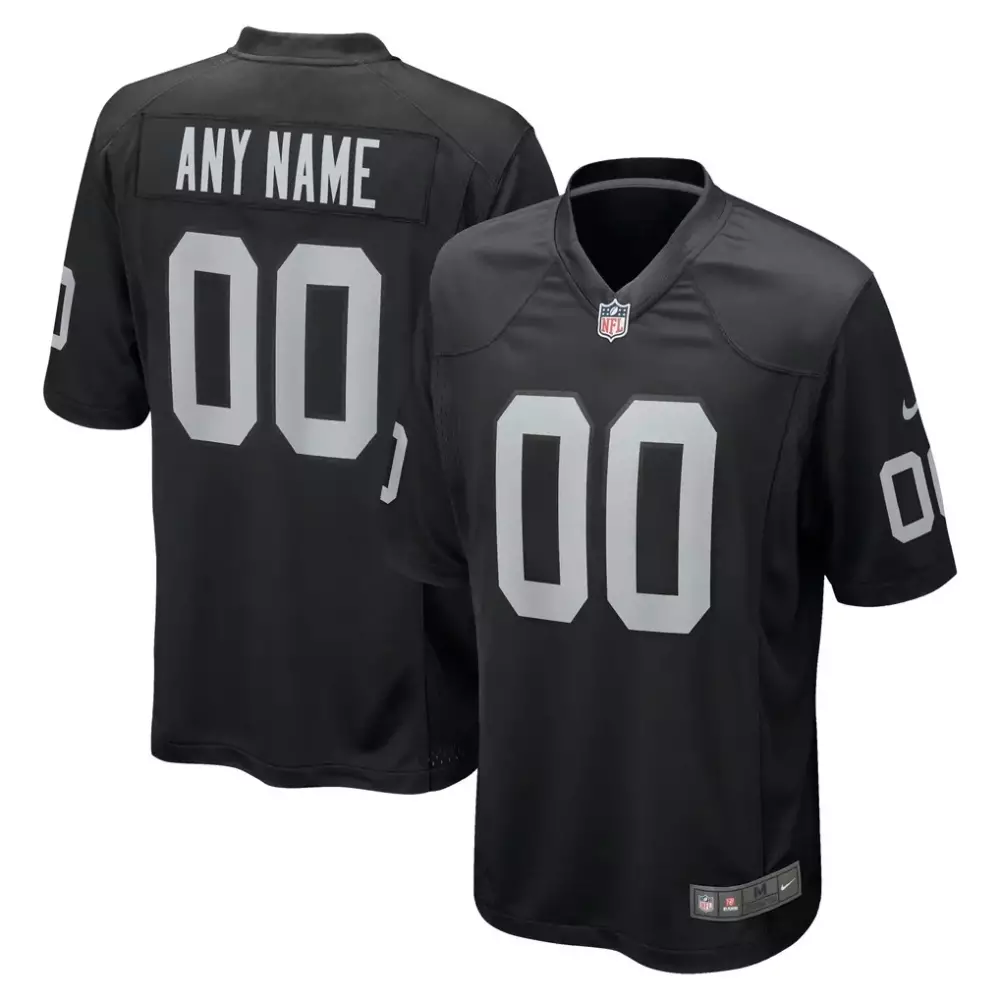 Nike Las Vegas Raiders Youth Custom Game Jersey Black | Personalized Fan Gear | For Youth