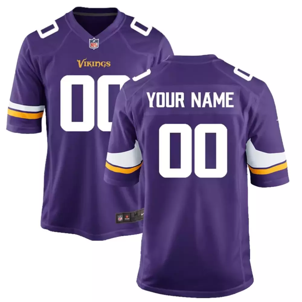 Nike Minnesota Vikings Youth Custom Game Jersey | Stylish Fan Gear | For Men, Women & Youth