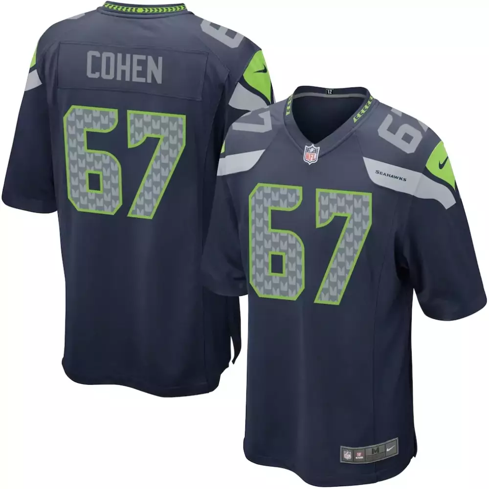 Landon Cohen Seattle Seahawks Nike Youth Game Jersey | Team Color | Perfect Fan Gear for Kids | For Men, Women & Youth