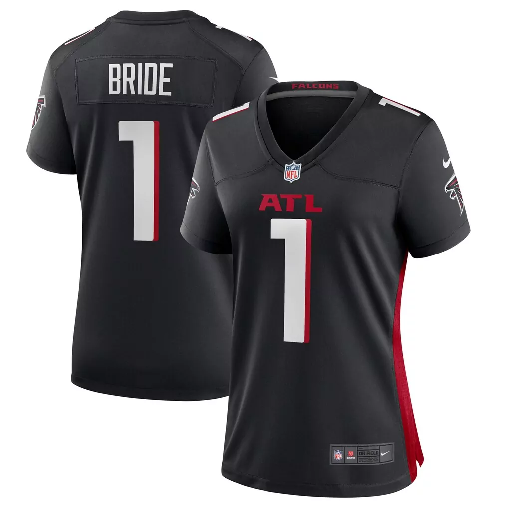 number 1 bride atlanta falcons nike women s game jersey black