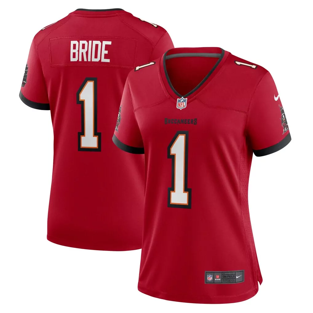 number 1 bride tampa bay buccaneers nike women s game jersey red