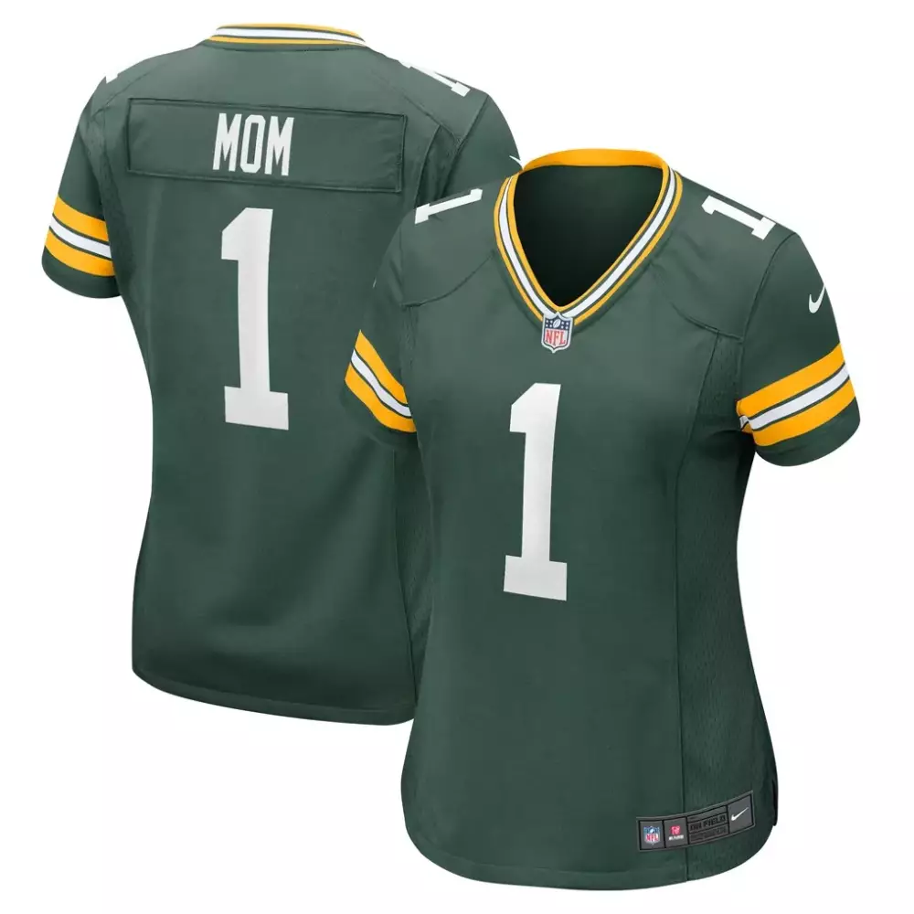 Number 1 Mom Green Bay Packers Nike Women's Game Jersey | Stylish Green Fan Gear for Women & Youth