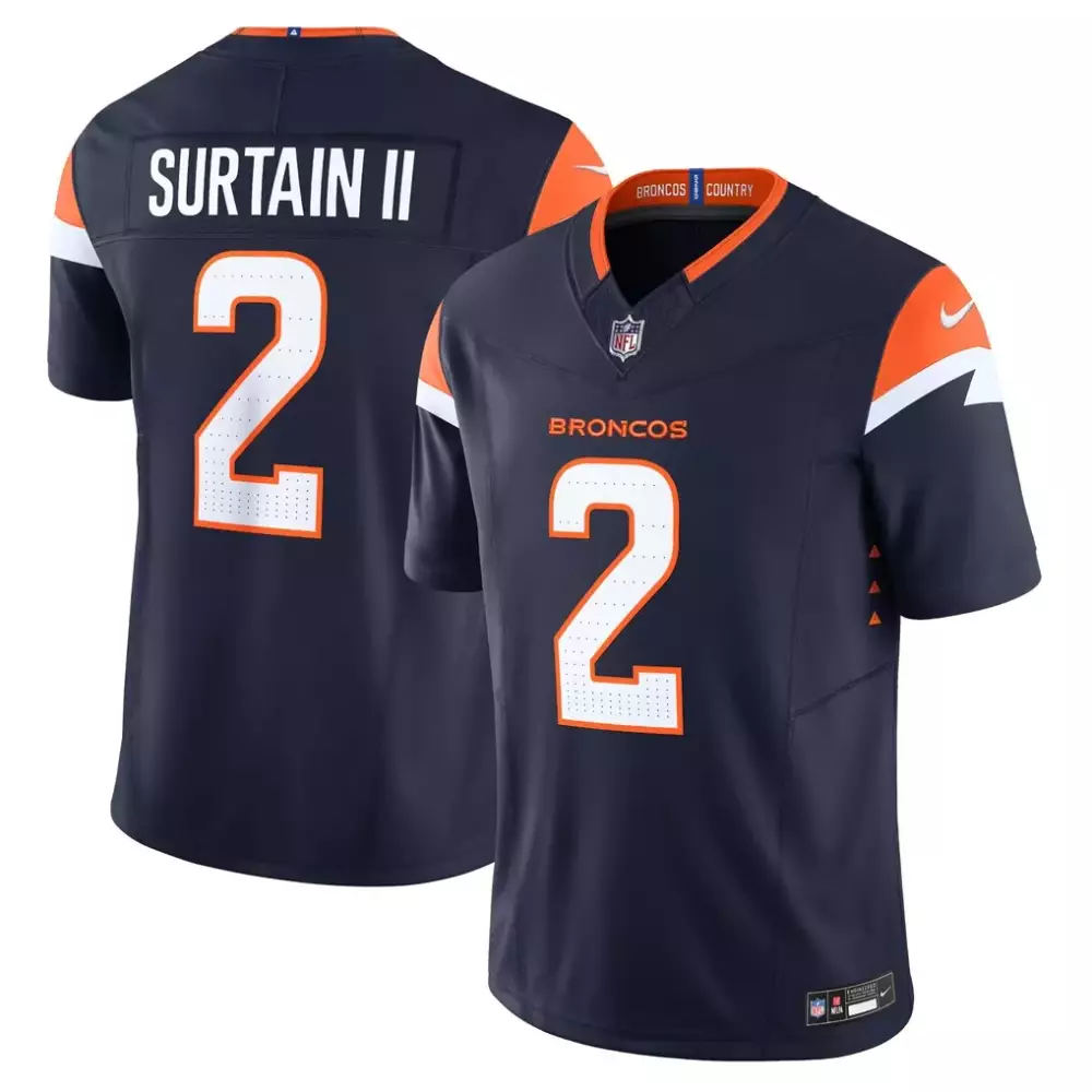 Patrick Surtain II Denver Broncos Nike Mile High Collection Game Jersey | Navy | Replica Fan Gear for Men, Women & Youth