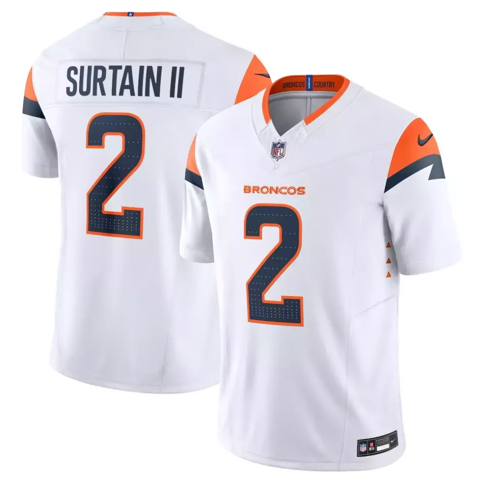 Patrick Surtain II Denver Broncos Nike Mile High Collection Vapor Jersey | White | Limited Edition Fan Gear for Men, Women & Youth