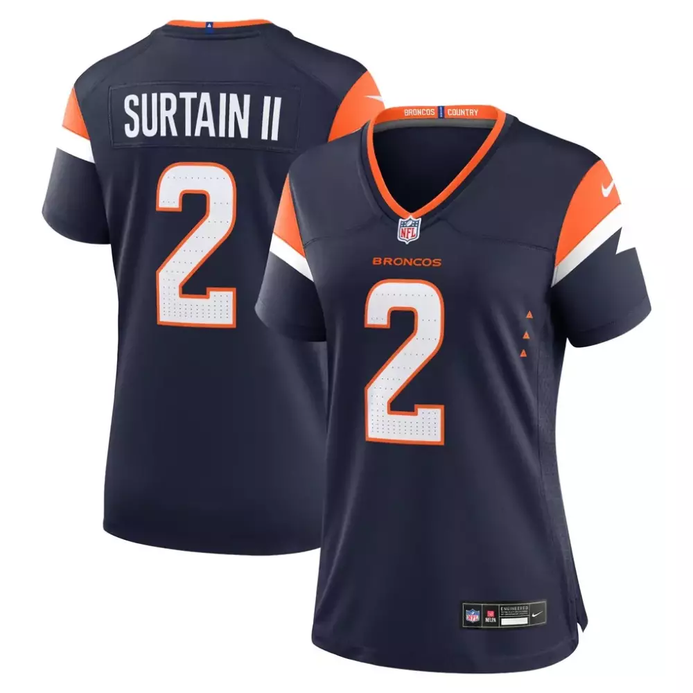 patrick surtain ii denver broncos nike women s mile high collection 1977 throwback player game jersey orange