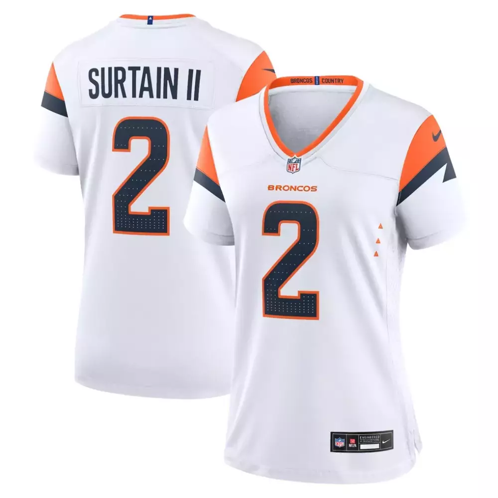 patrick surtain ii denver broncos nike women s mile high collection 1977 throwback player game jersey orange