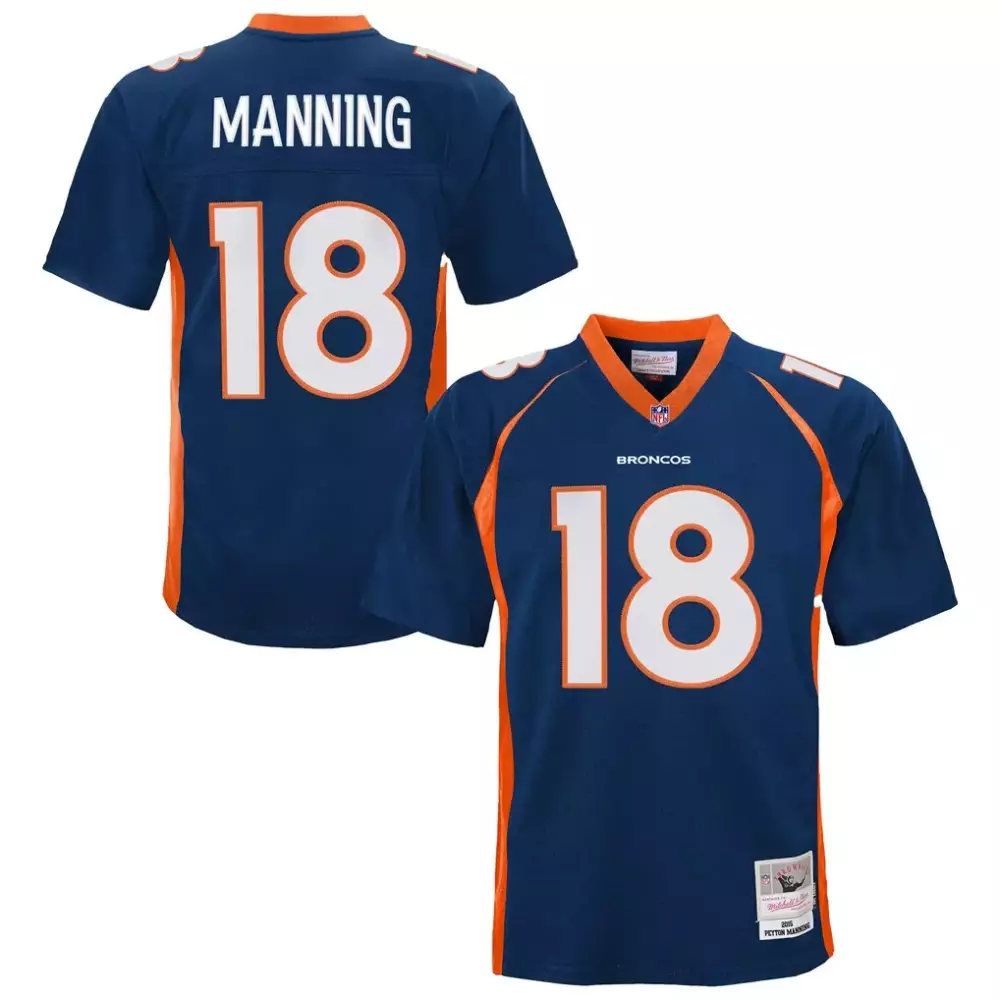 Peyton Manning Denver Broncos Youth 2015 Retired Player Legacy Jersey | Navy Edition | Perfect Fan Gear | For Youth