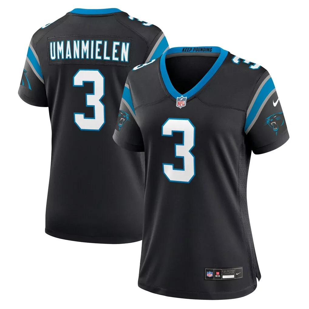 princely umanmielen carolina panthers nike women s team game jersey black