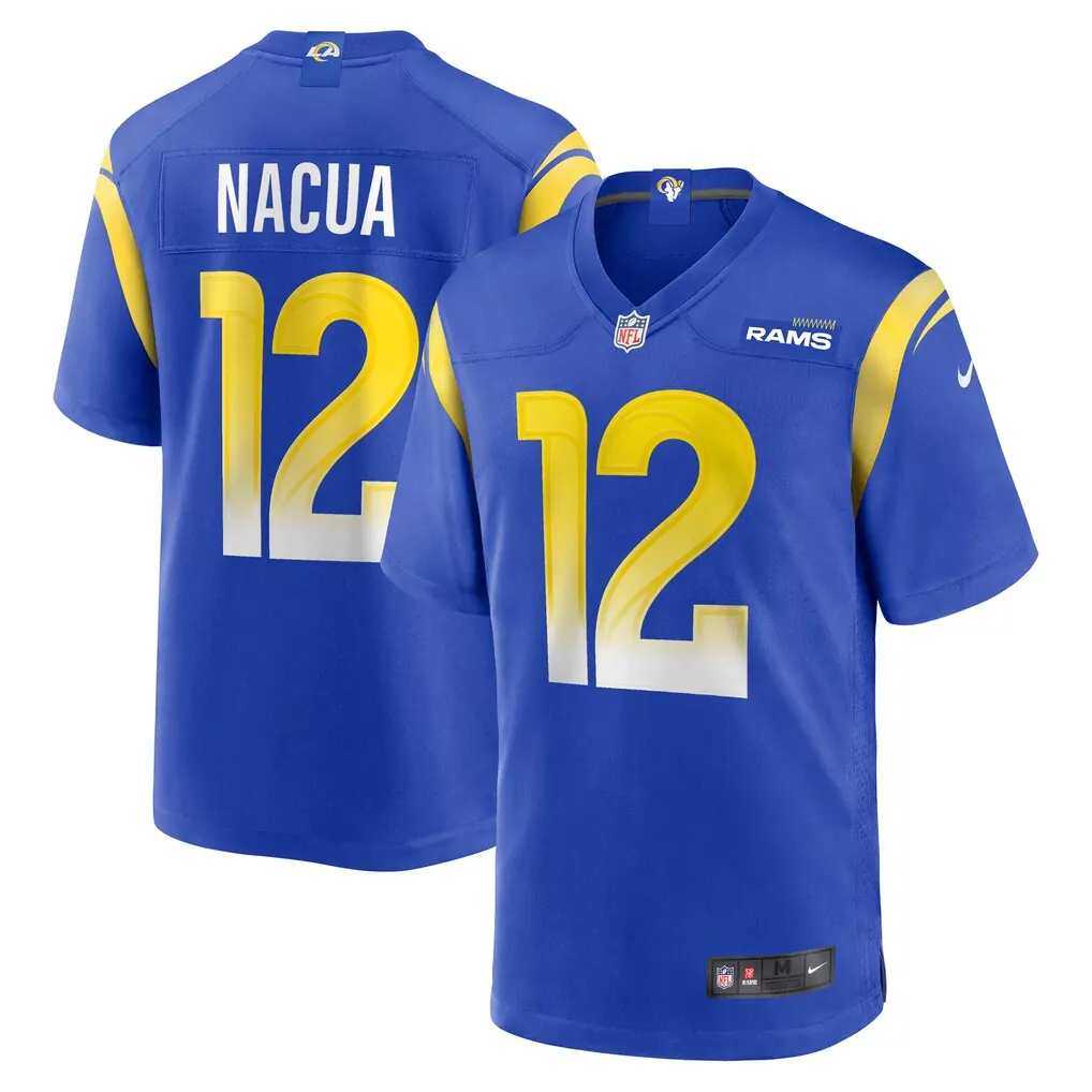 puka nacua los angeles rams nike game player jersey royal