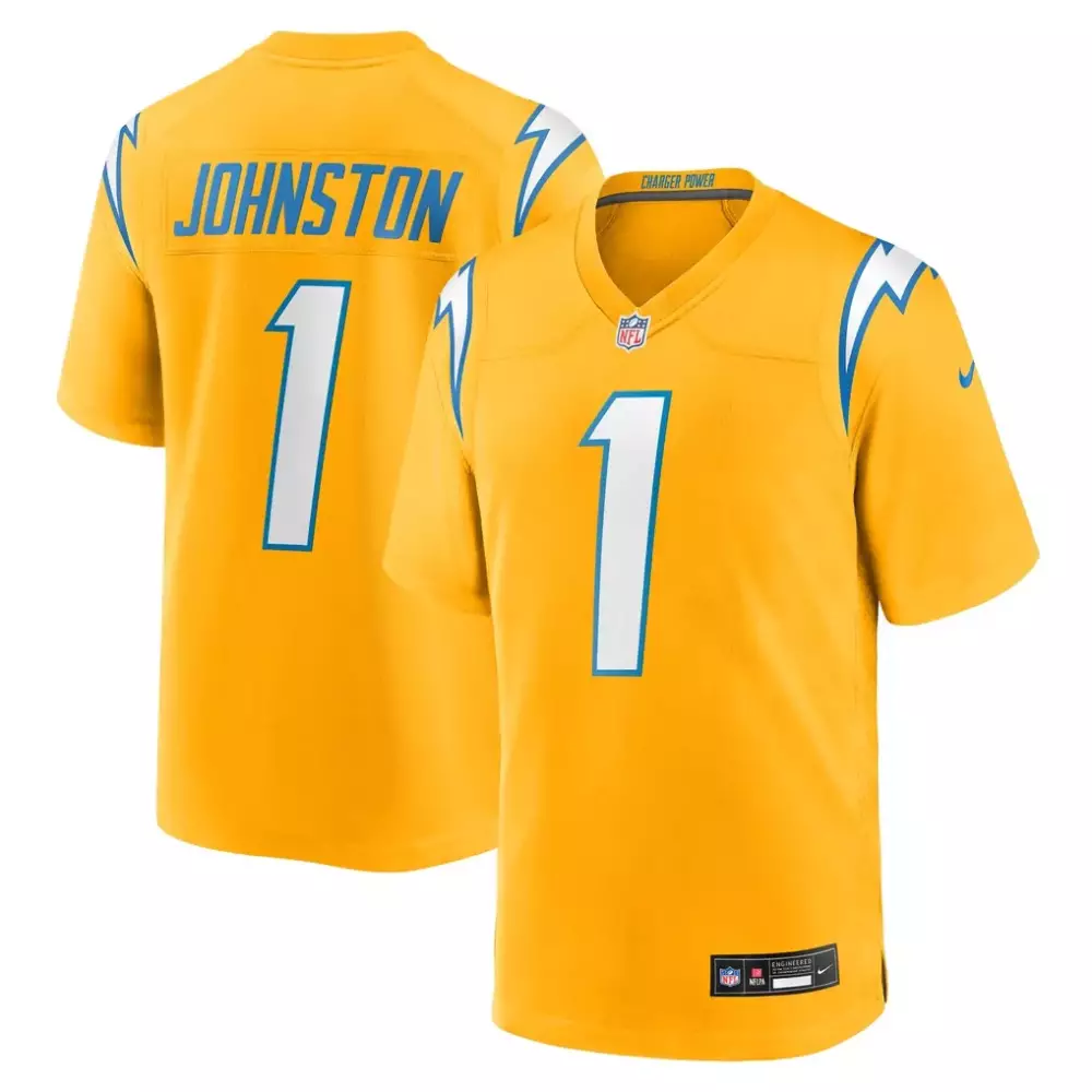 Quentin Johnston Los Angeles Chargers Nike Alternate Charger Power Game Jersey | Gold | Fan Gear for Men, Women & Youth