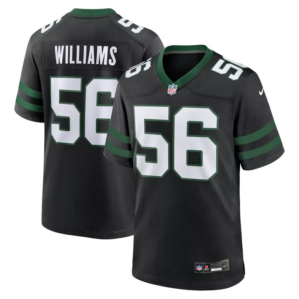 quincy williams new york jets nike alternate game jersey legacy black