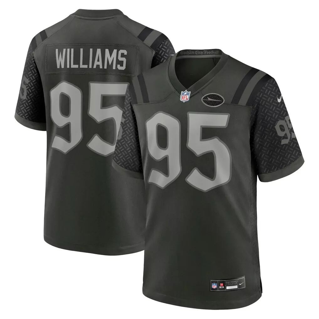 quinnen williams new york jets nike 2025 rivalries collection game jersey gotham green