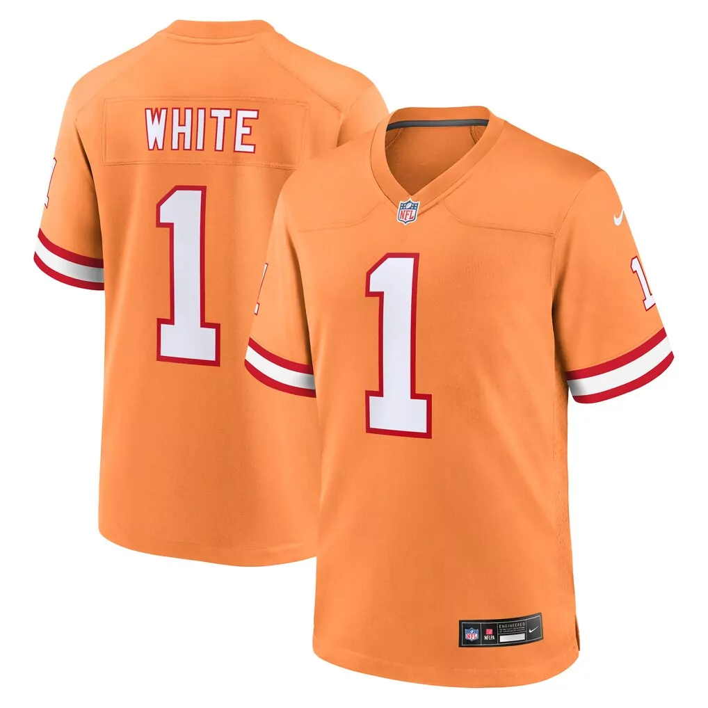 rachaad white tampa bay buccaneers nike alternate game jersey orange