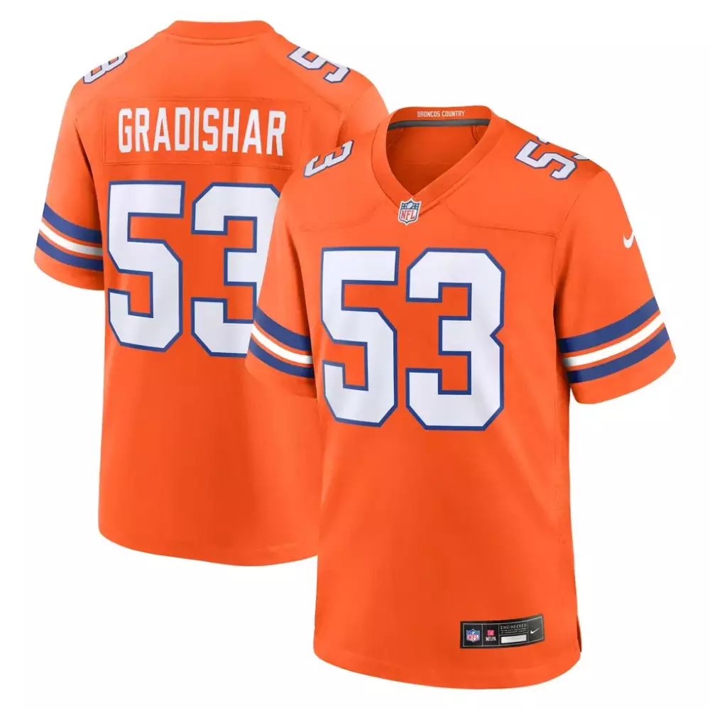 randy gradishar denver broncos nike retired player alternate game jersey orange
