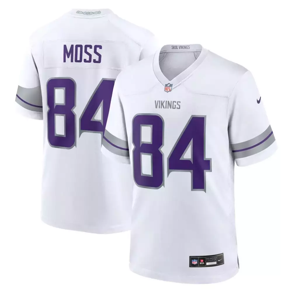Randy Moss Minnesota Vikings Nike Alternate Retired Player Game Jersey | White | Fan Gear | For Men, Women & Youth