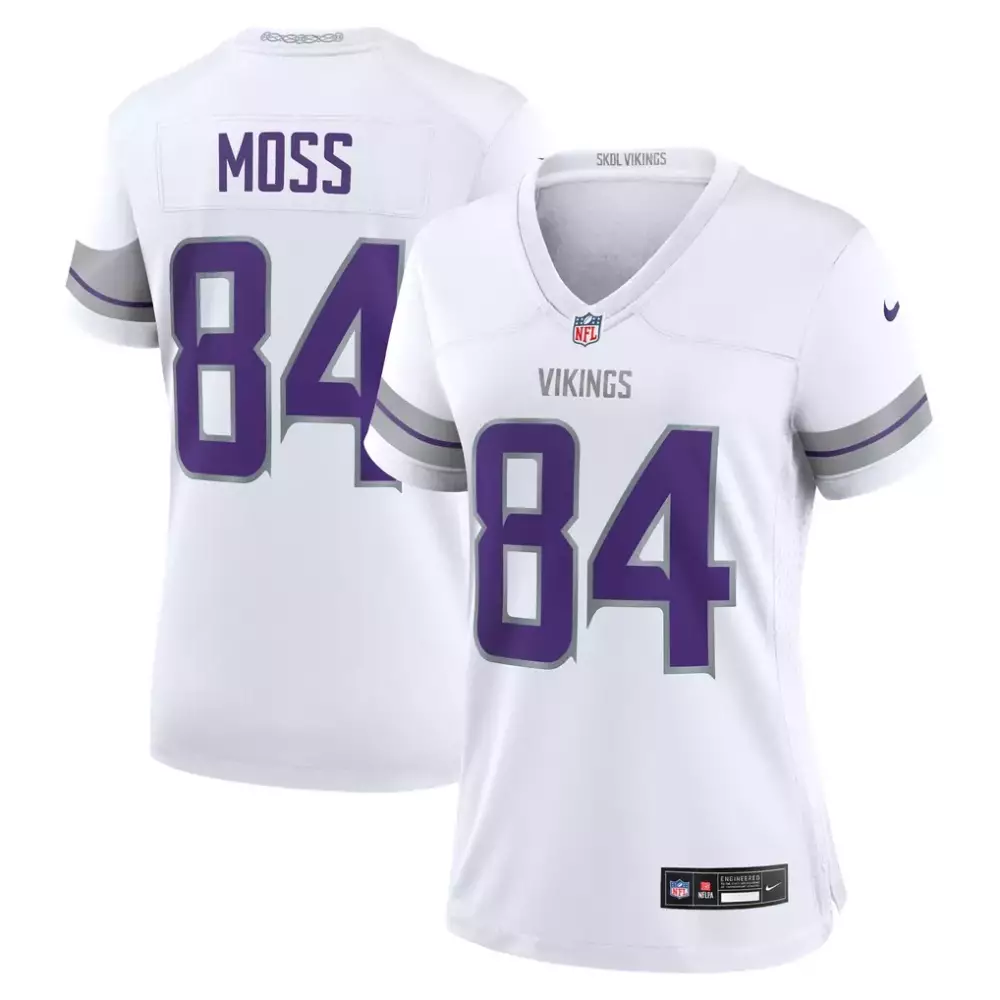 Randy Moss Minnesota Vikings Nike Women's Alternate Retired Player Game Jersey | White | Fan Gear | For Women & Youth