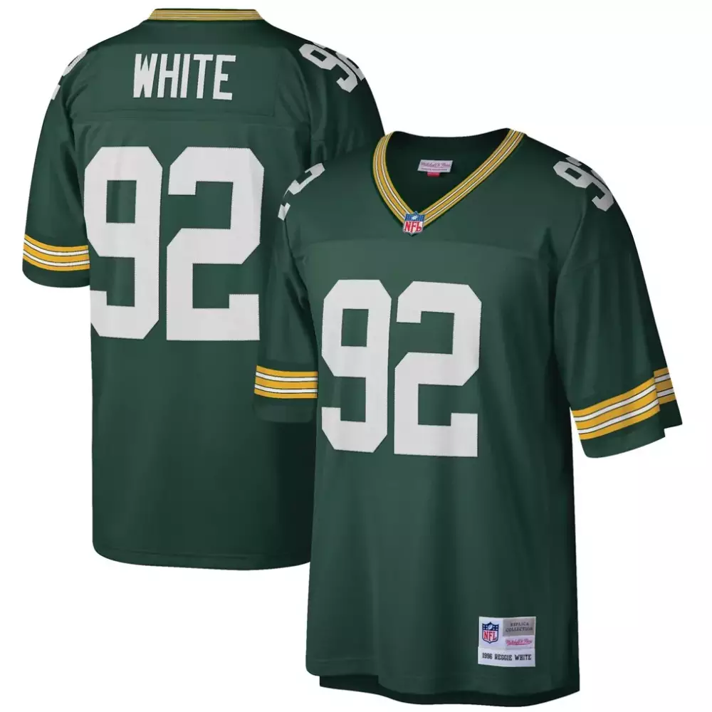 Reggie White Green Bay Packers Mitchell & Ness Big & Tall 1996 Retired Player Replica Jersey | Green | For Men, Women & Youth