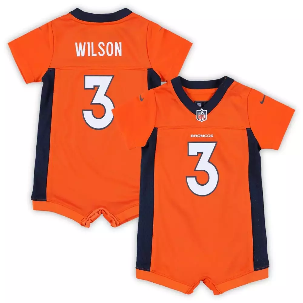 Russell Wilson Denver Broncos Nike Newborn Infant Game Romper Jersey | Orange | Gift Idea | For Men, Women & Youth