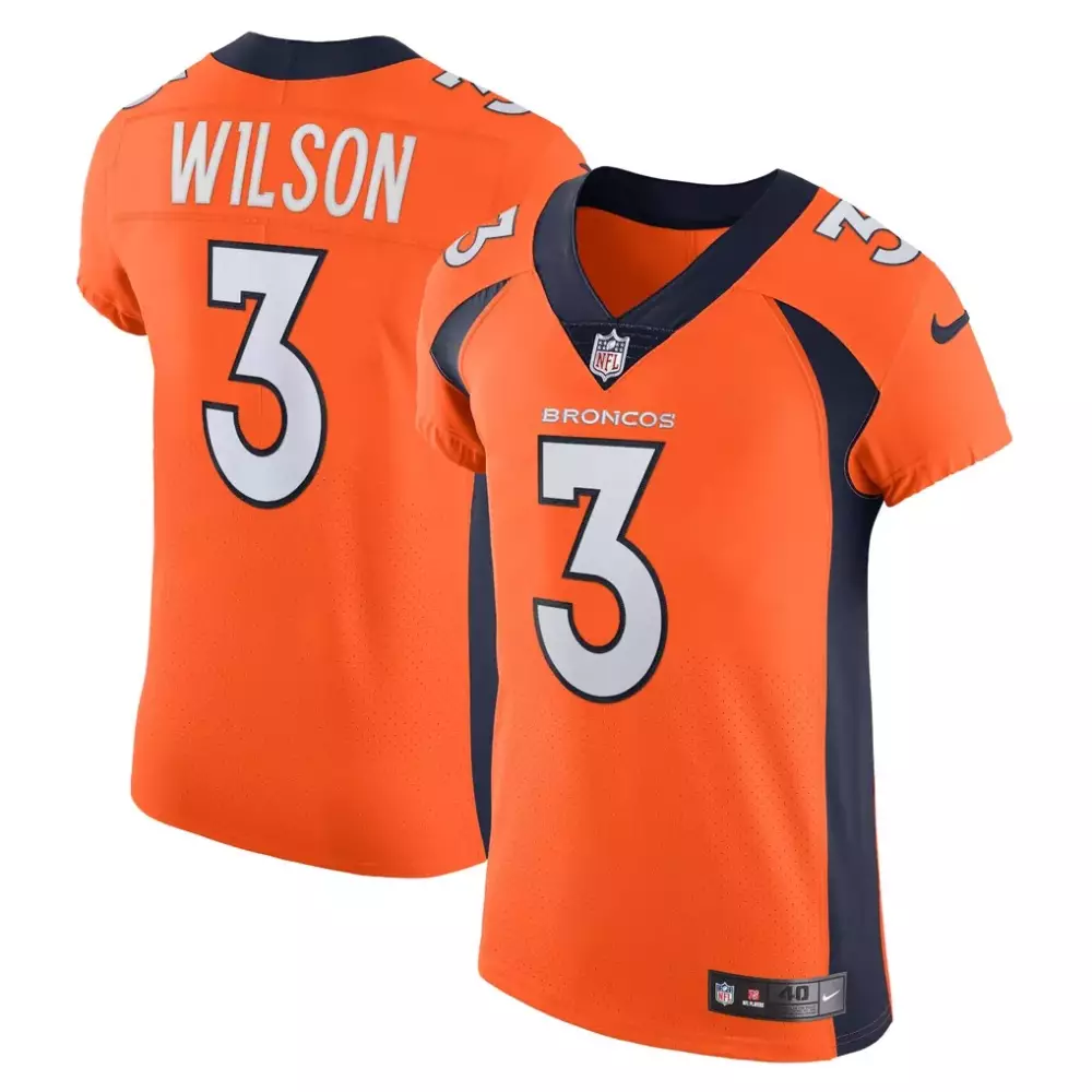 Russell Wilson Denver Broncos Nike Vapor Elite Jersey | Orange | Limited Edition Fan Gear | For Men, Women & Youth
