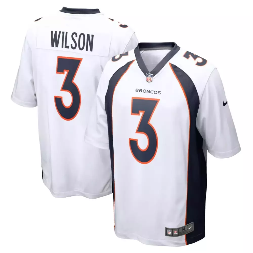 Russell Wilson Denver Broncos Nike Youth Game Jersey | White | Limited Edition Fan Gear for Young Fans | For Men, Women & Youth