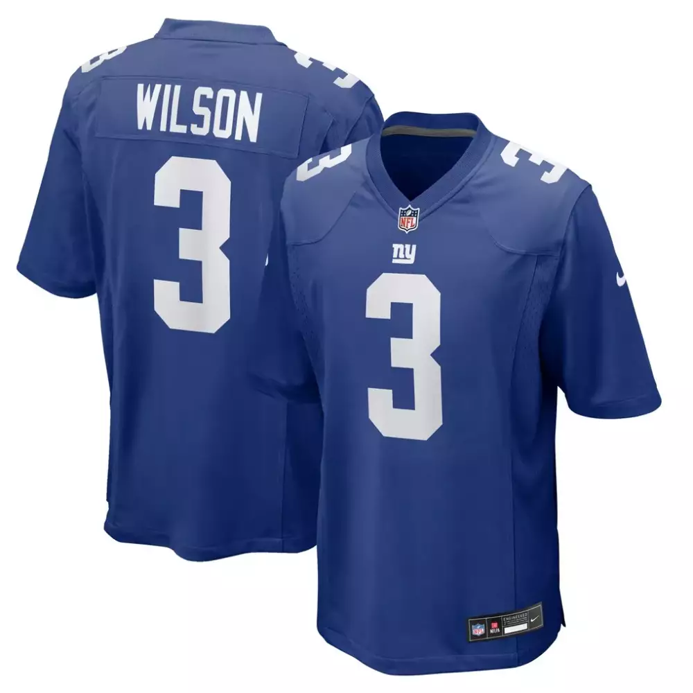 Russell Wilson New York Giants Nike Game Jersey | Royal Color | Authentic Fan Gear | For Men, Women & Youth