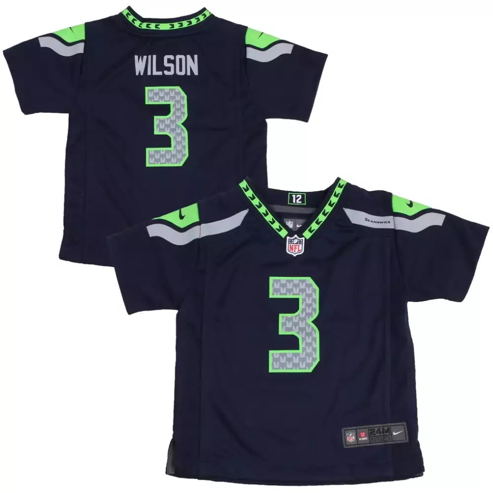 Russell Wilson Seattle Seahawks Nike Infant Team Color Game Jersey | College Navy | Gift Idea for Men, Women & Youth