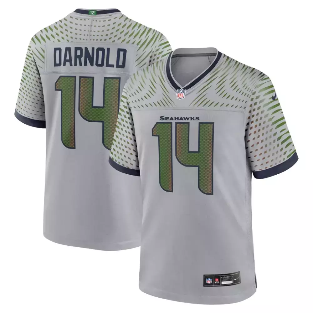 Sam Darnold Seattle Seahawks Nike 2025 Rivalries Collection Game Jersey | Wolf Gray Edition | Fan Gear | For Men