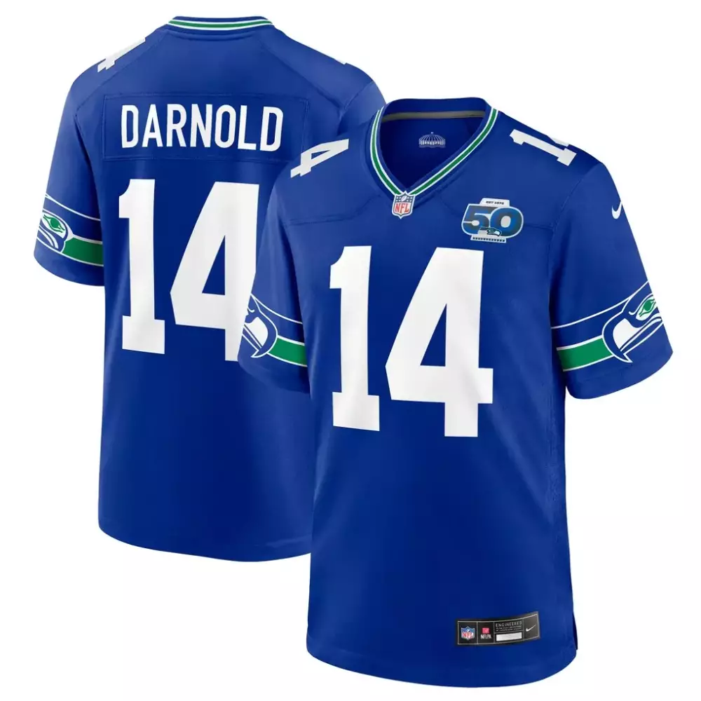 Sam Darnold Seattle Seahawks Nike 2025 Rivalries Collection Game Jersey | Wolf Gray Edition | Fan Gear | For Men