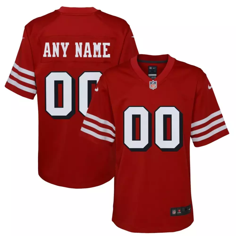 Your Name 00 Women's Stitched San Francisco 49ers Jersey | Red & White 2023 | Limited Edition Fan Gear | For Women & Youth