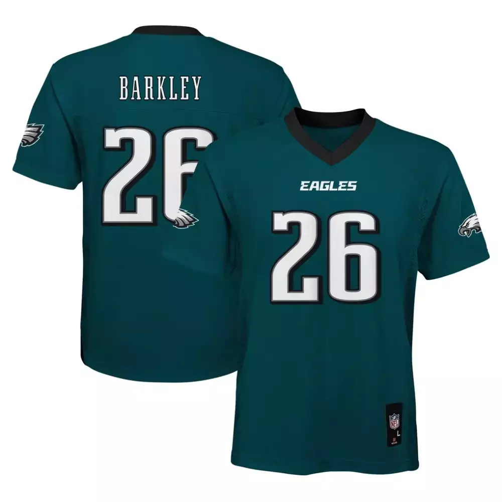 Saquon Barkley Philadelphia Eagles Preschool Replica Player Jersey | Midnight Green | Nike Fan Gear for Kids