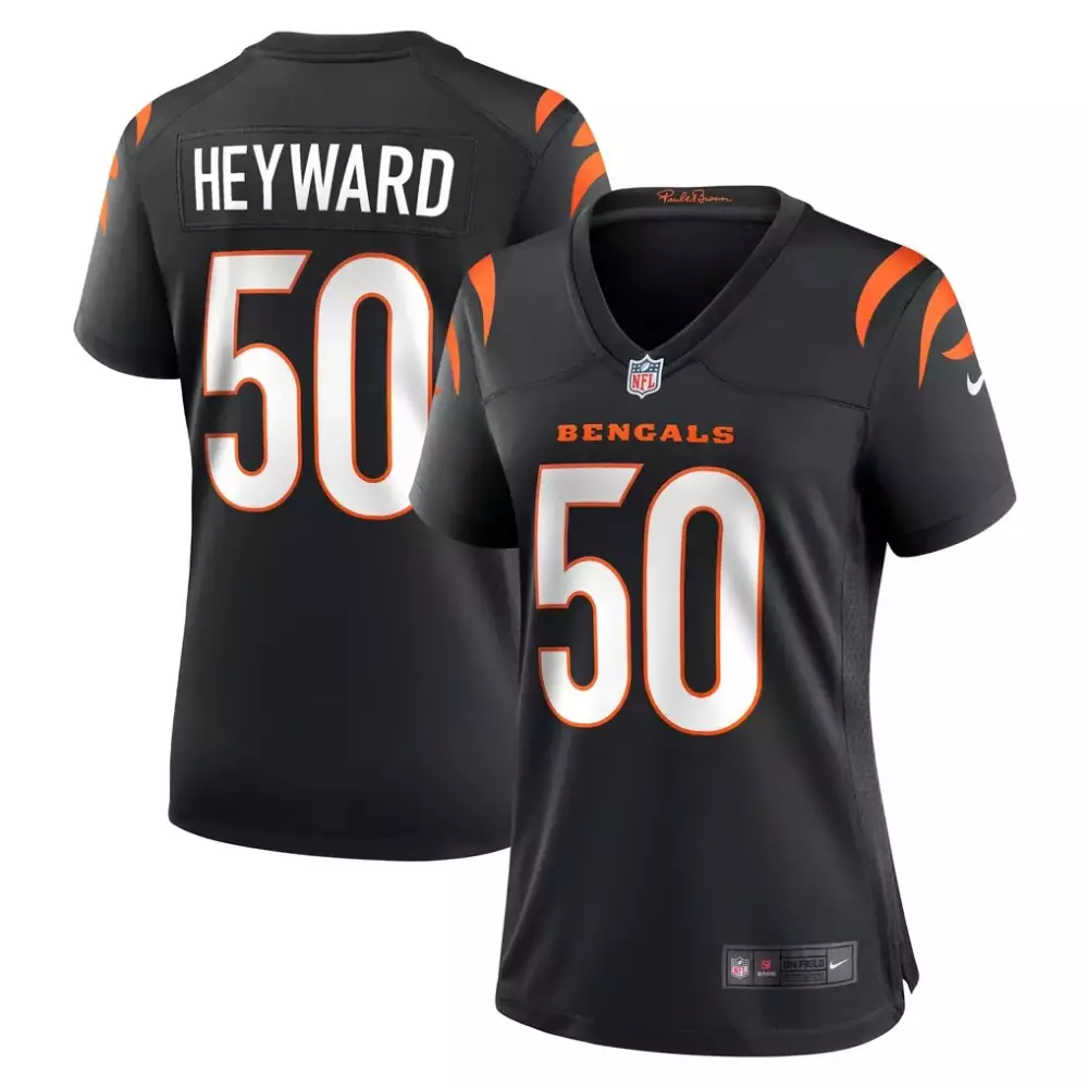 Shaka Heyward Cincinnati Bengals Black Team Game Jersey | Stylish Fan Gear for Men, Women & Youth | Perfect for Game Day