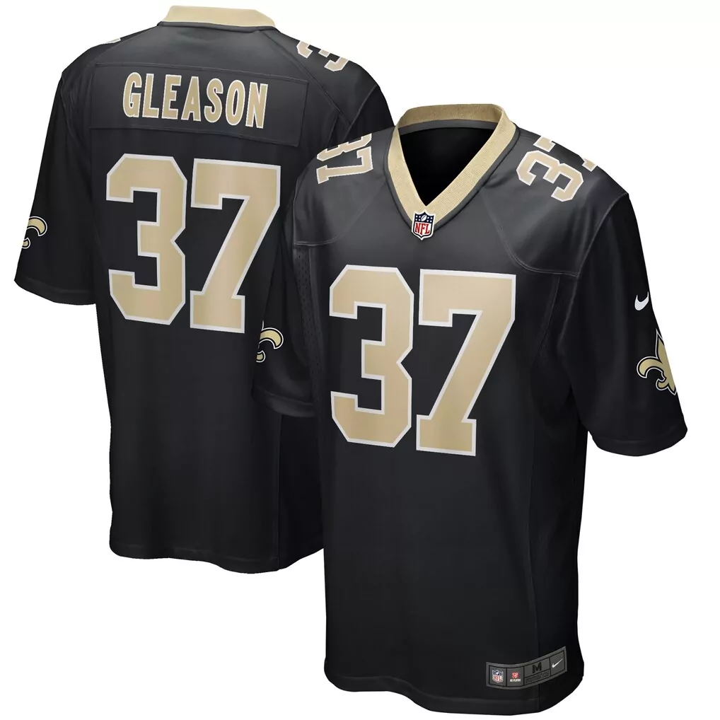 steve gleason new orleans saints nike game retired player jersey black
