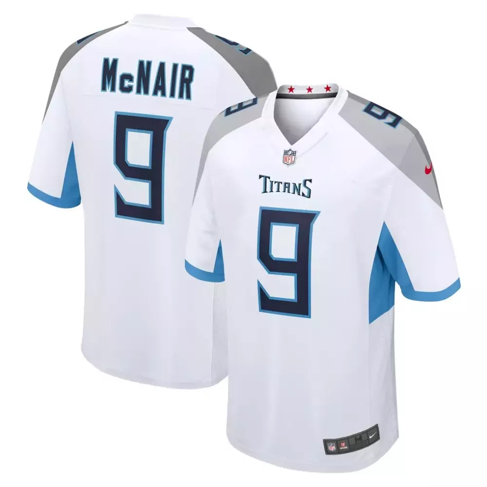 Steve McNair Tennessee Titans 2023 Game Jersey | White Nike | Replica Fan Gear | For Men, Women & Youth