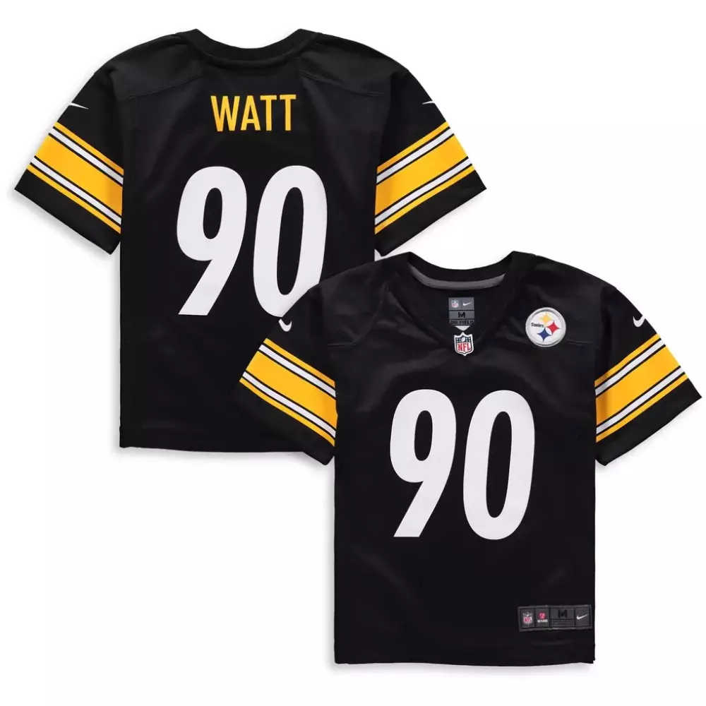 T.J. Watt Pittsburgh Steelers Nike Preschool Game Jersey | Black Stitched Fan Gear | For Preschoolers, Men & Women