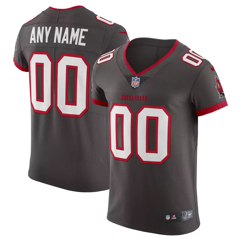 tampa bay buccaneers nike vapor untouchable elite custom alternate jersey pewter