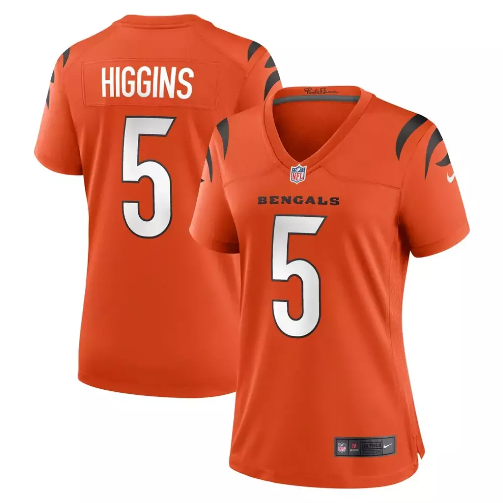 Tee Higgins Cincinnati Bengals Nike Women's Alternate Game Jersey Orange | Stitched Fan Gear for Women | For Men, Women & Youth