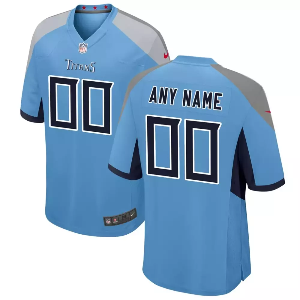 tennessee titans nike youth alternate custom game jersey light blue