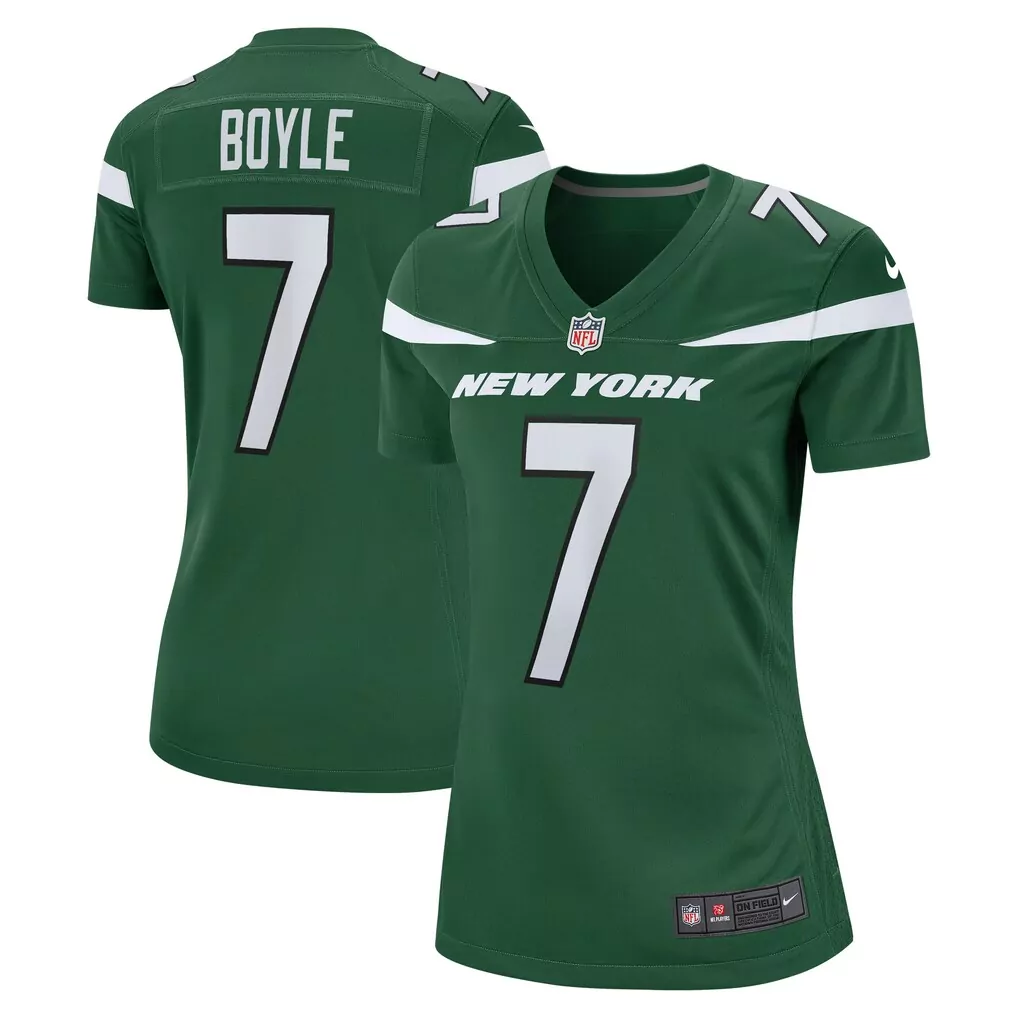 tim boyle new york jets nike women s game jersey legacy green