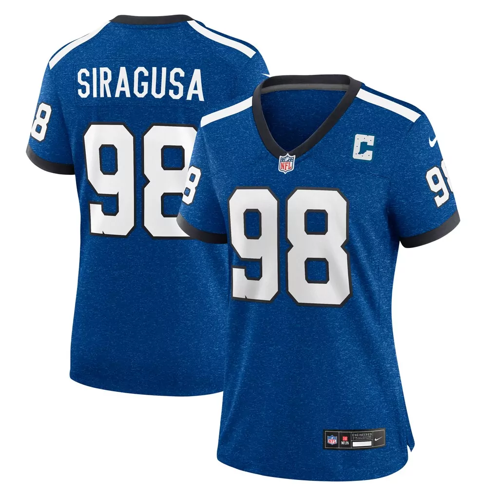 tony siragusa indianapolis colts nike women s indiana nights alternate game jersey royal