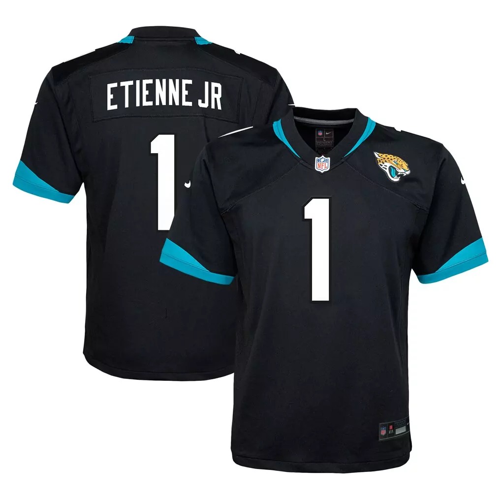 travis etienne jacksonville jaguars nike youth game jersey black